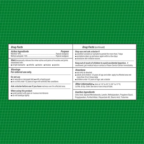 Miniatura 7 de CareAll Muscle Rub Crema no grasa de 3.0 onzas (paquete de 3) Ultra Fuerza. Alivio de dolores menores y dolores en músculos y articulaciones. 10%