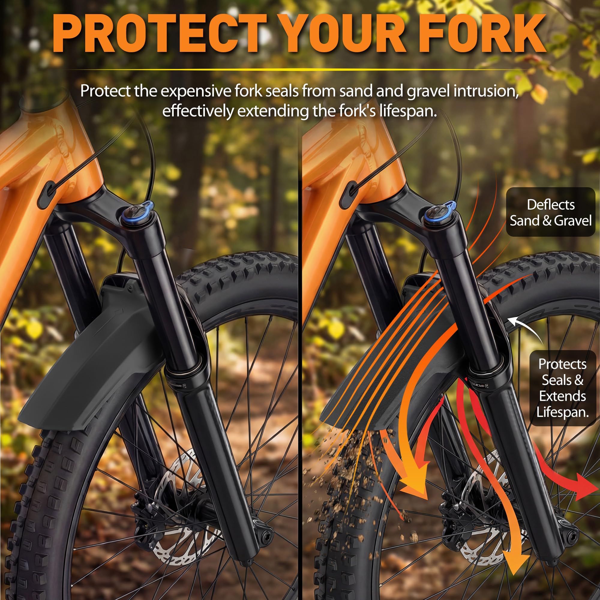 Amazon | Dreyoo マウンテンバイクフェンダー RockShox Zeb/Domain対応