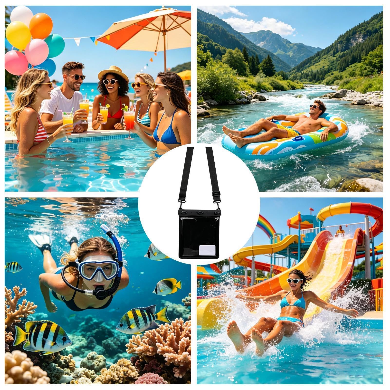 Wasserdichte Smartphone Schutzhülle Große Touchscreen-Tasche mit