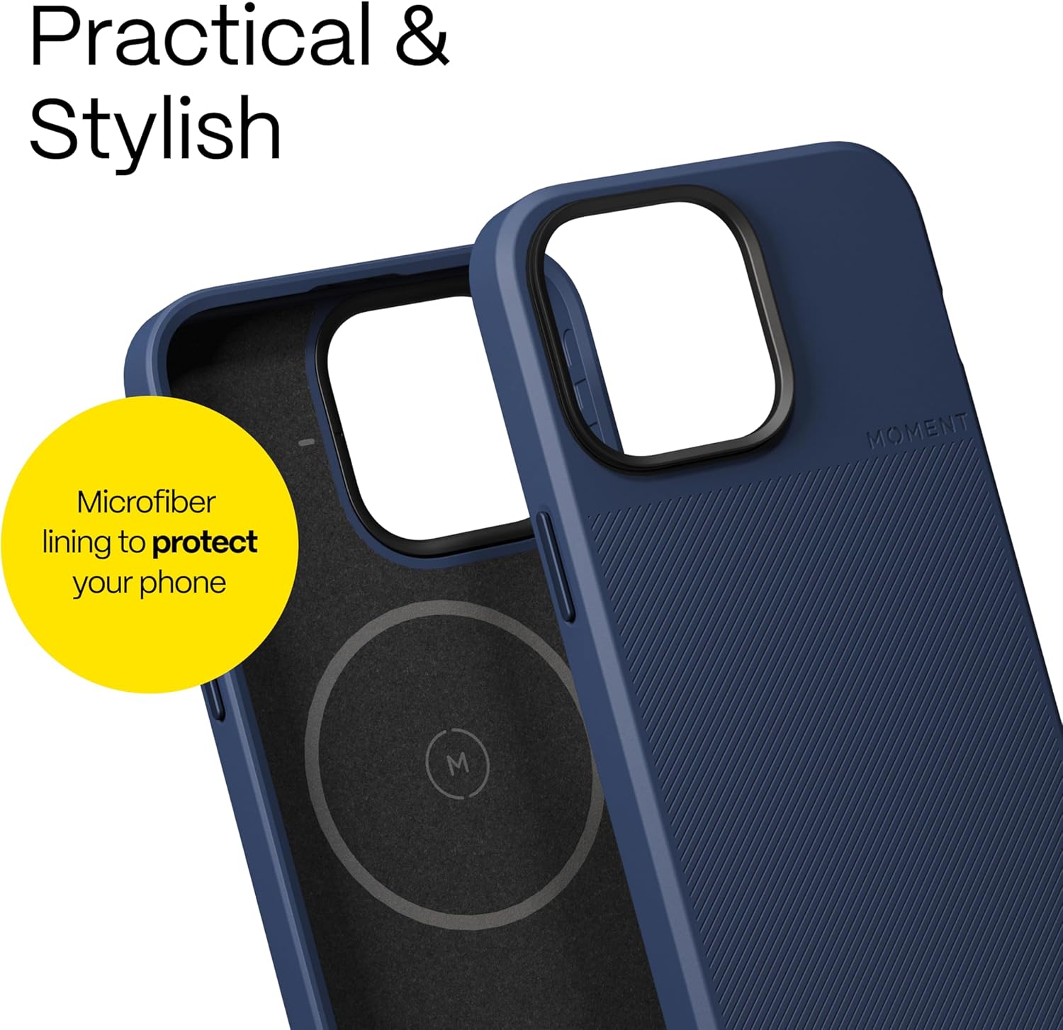 Moment Camera Case for iPhone 15 (All Models) – MagSafe Compatible, Attach QuickLock Filters & T-Series Lenses (Drop-in Mount Sold Separately) (Indigo, iPhone 15 Pro)