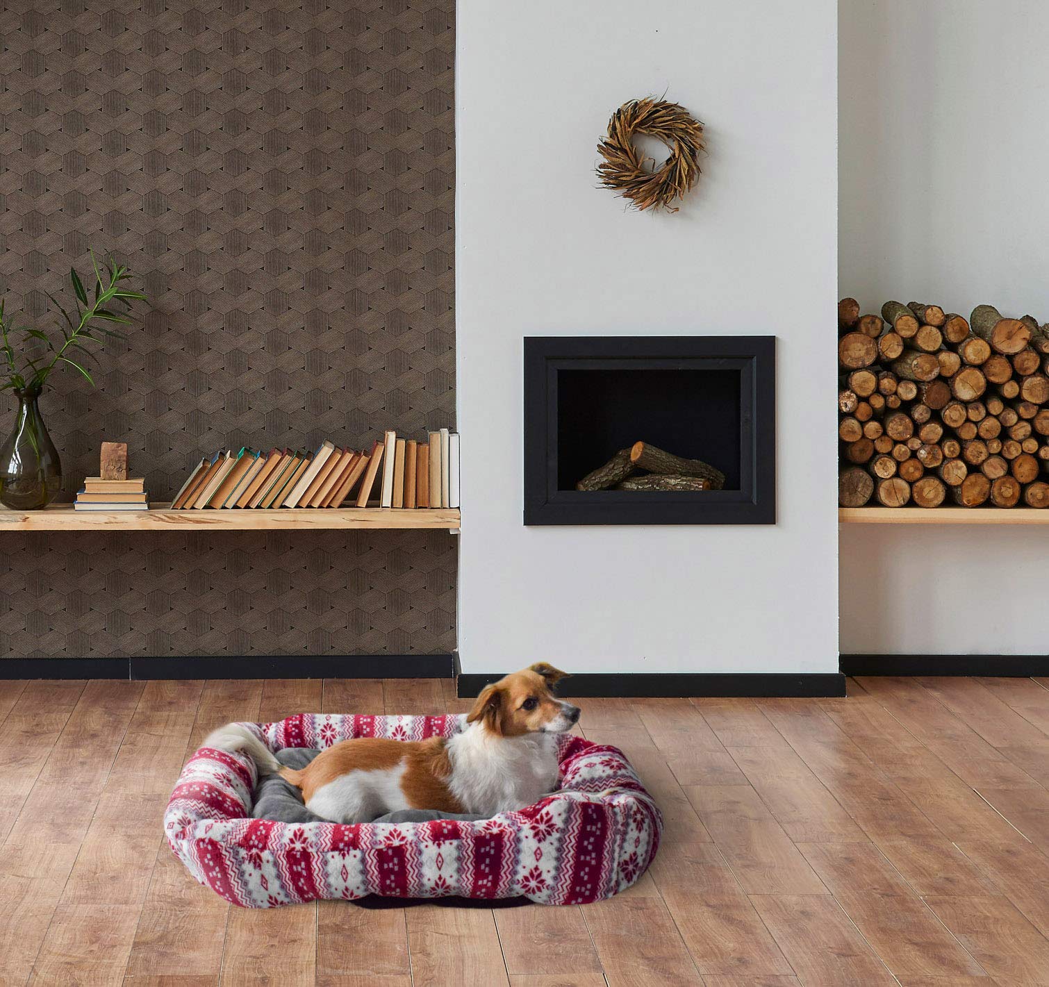 Sogni e Capricci Dreams & Whims Winter Kennel Red, 44 x 34 x 15 cm