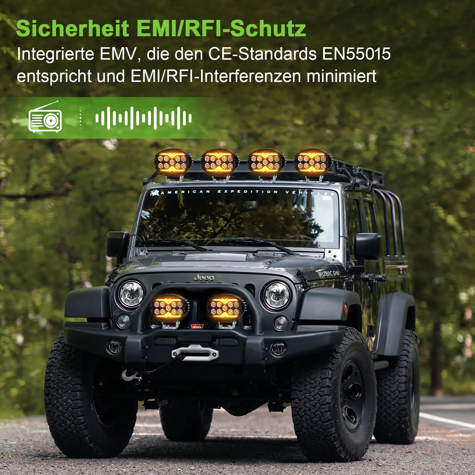 2 Stück LED Flutlicht Arbeitsscheinwerfer mit Orange Weiß Positionslicht 12V 24V Zusatzscheinwerfer für Bau und Industrie sowie LKW, Offroad