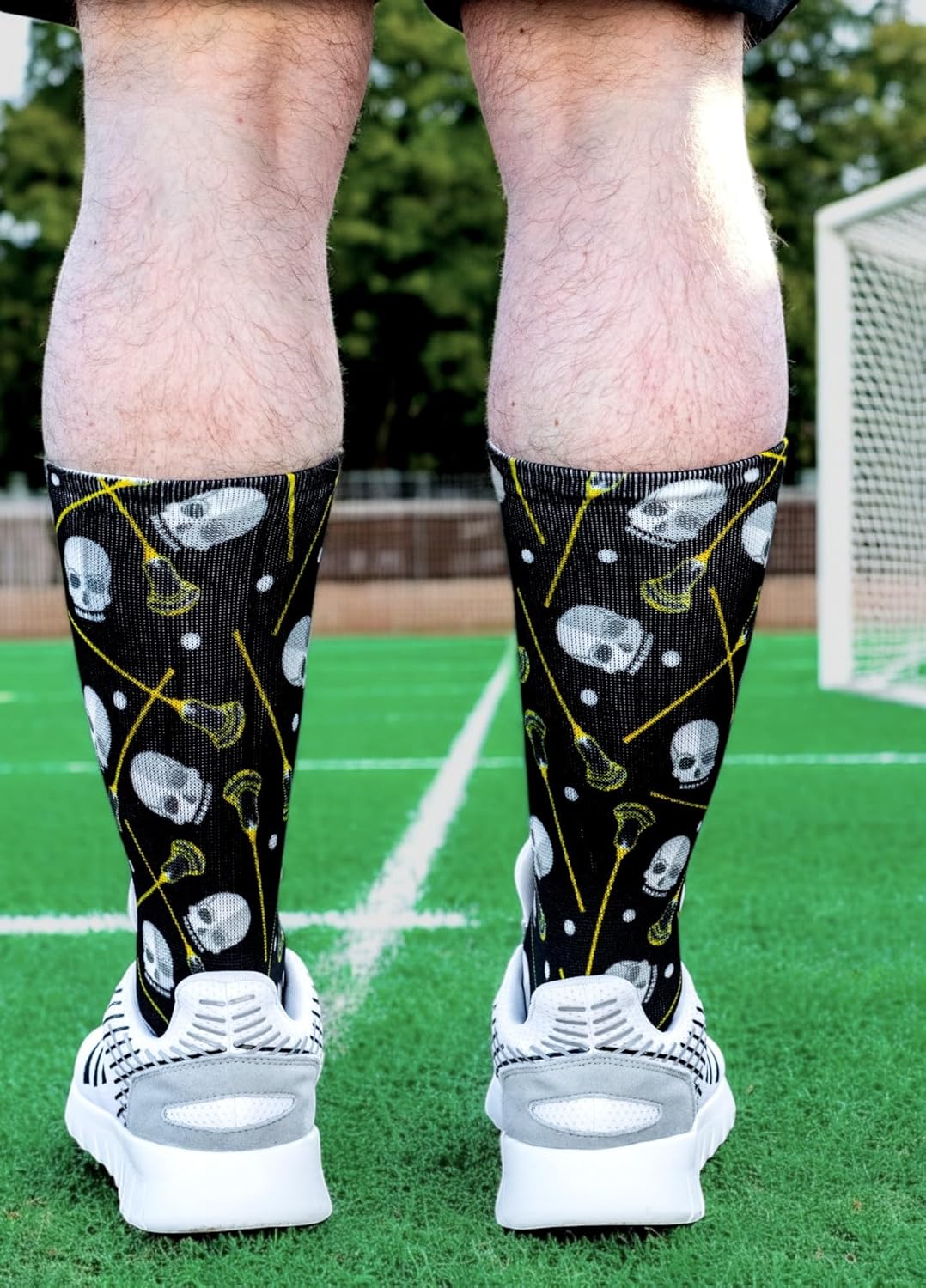 ChalkTalkSPORTS Lacrosse Performance Mid-Calf Socks - Multiple Designs - Graphic Flex Lacrosse Socks - Youth and Adult - Image 2