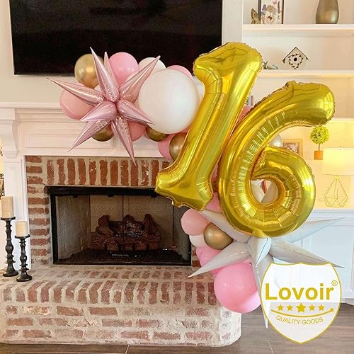 Miniatura 5 de Globo verde oscuro de 40 pulgadas con el número 16, 61 de tamaño grande, de papel de aluminio de mylar, globos de helio verde oscuro para fiesta de