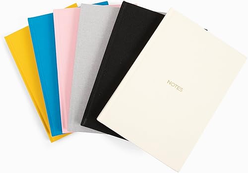 Miniatura 7 de Cutie Decor Cuaderno de tapa dura de lino, diario A5, papel grueso, hogar, escuela y oficina (blanco)