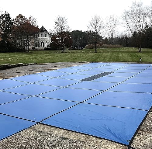 Vista 206 de WaterWarden Cubierta de seguridad sólida para alberca enterrada, cumple F1346 de la ASTM según UL, triple costura, con accesorios, 16 x 40 pies