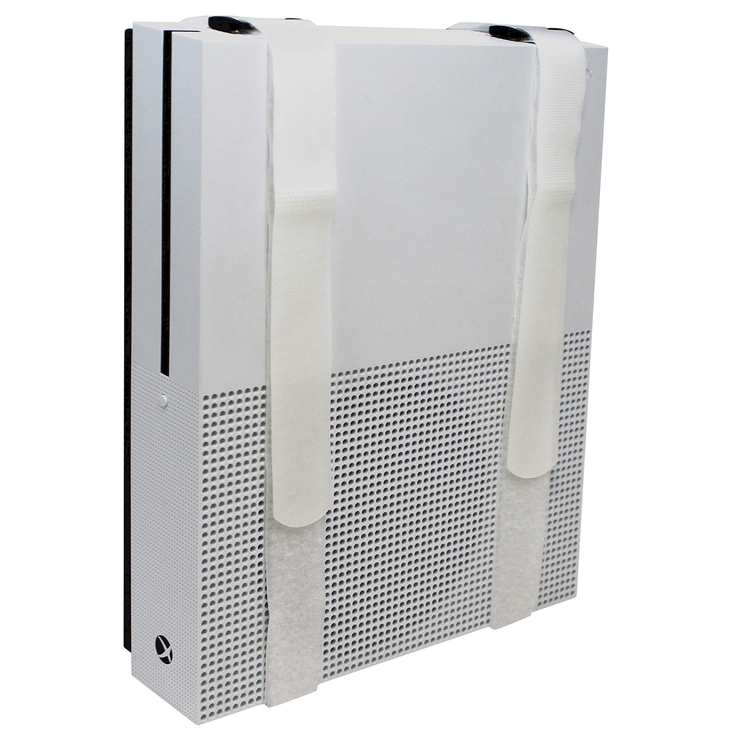 HumanCentric Adjustable Gaming Console Wall Mount (White) | Fits Xbox One (S and X), Xbox 360, PS4 (Slim, Original, and Pro), PS3, Nintendo Wii U, Alienware Consoles, and More