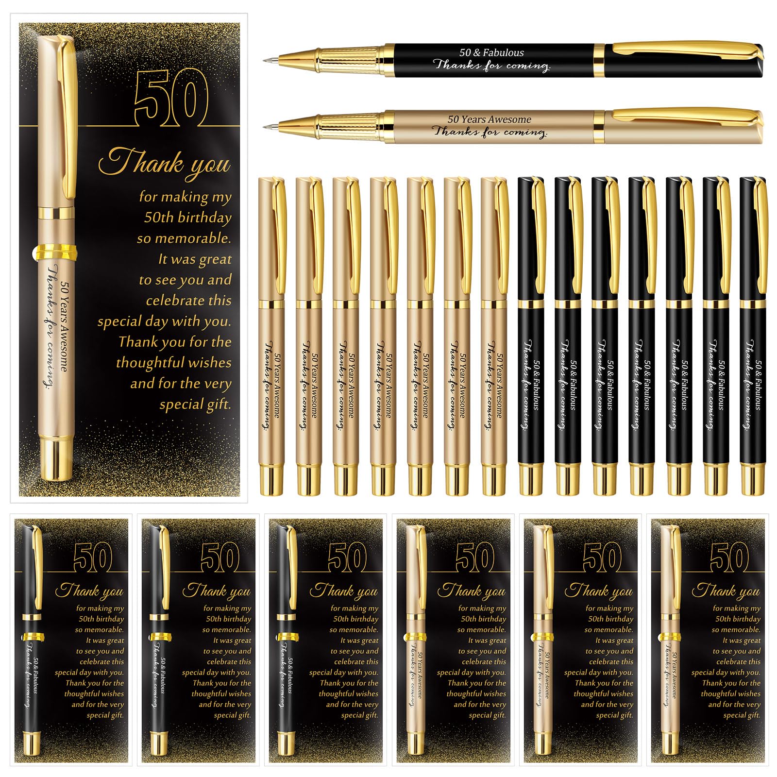 Feifeiya 50th Birthday Party Favors Set