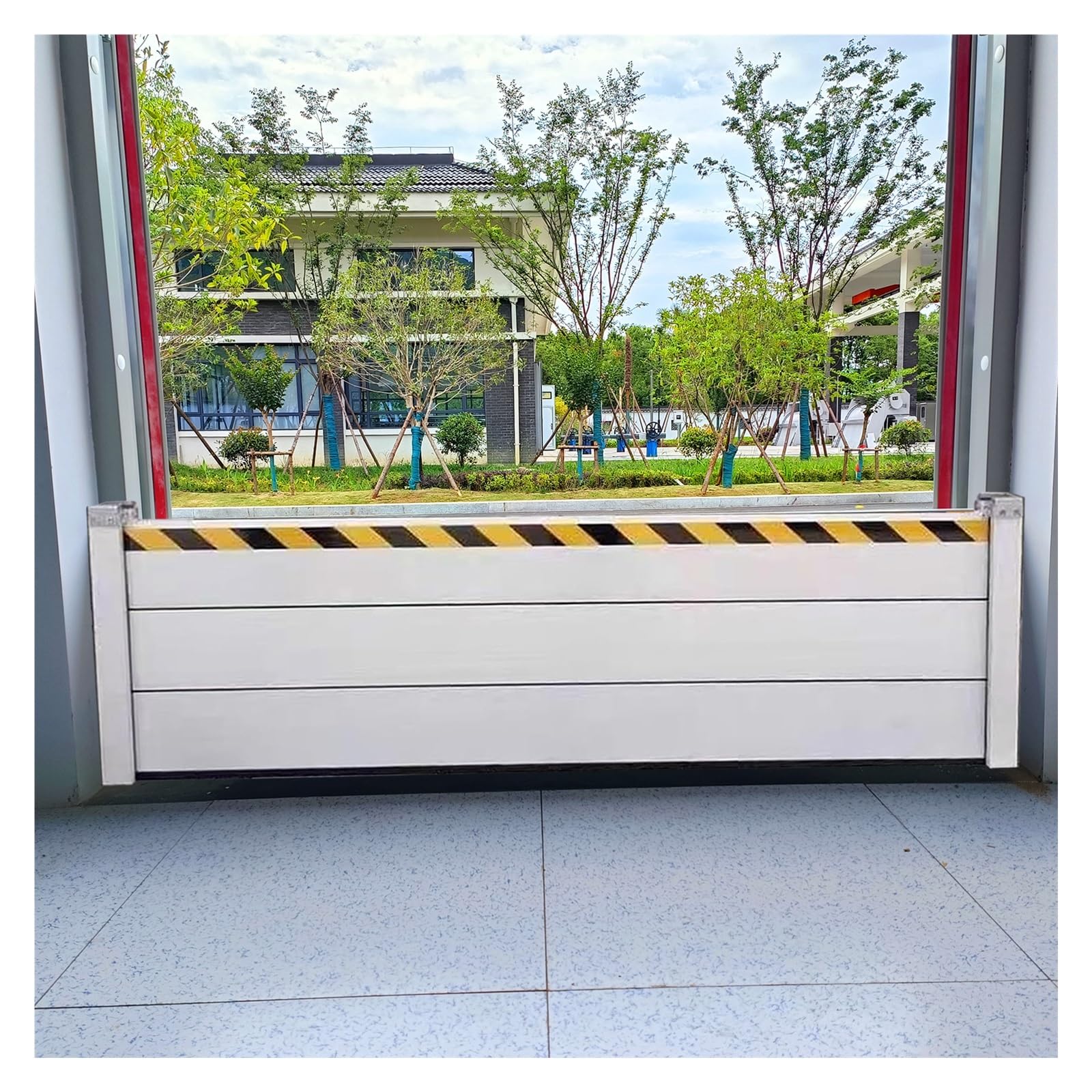 Mur anti-inondation en aluminium amovible pour protection de porte