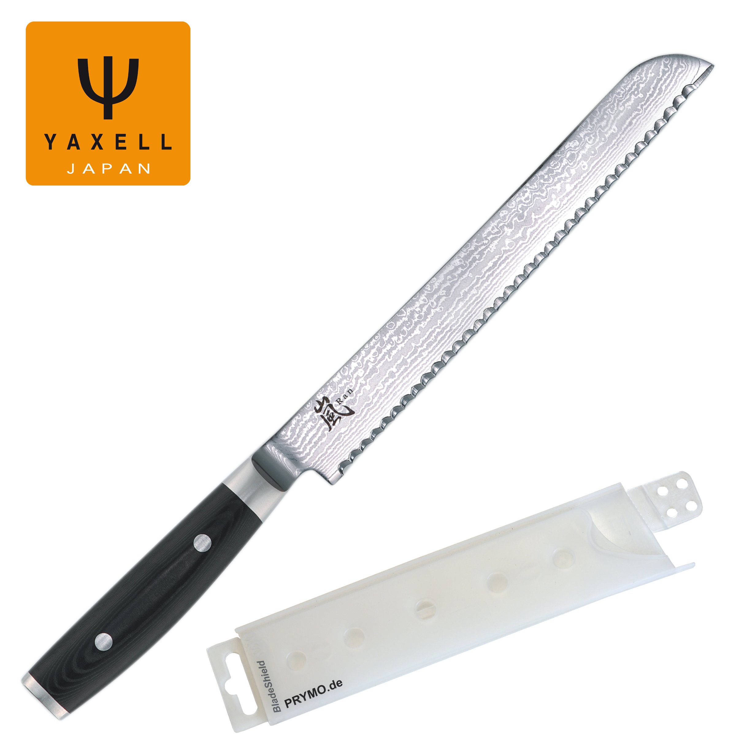 Yaxell RAN 69 - Cuchillo de pan (23 cm, incluye funda protectora de la hoja)