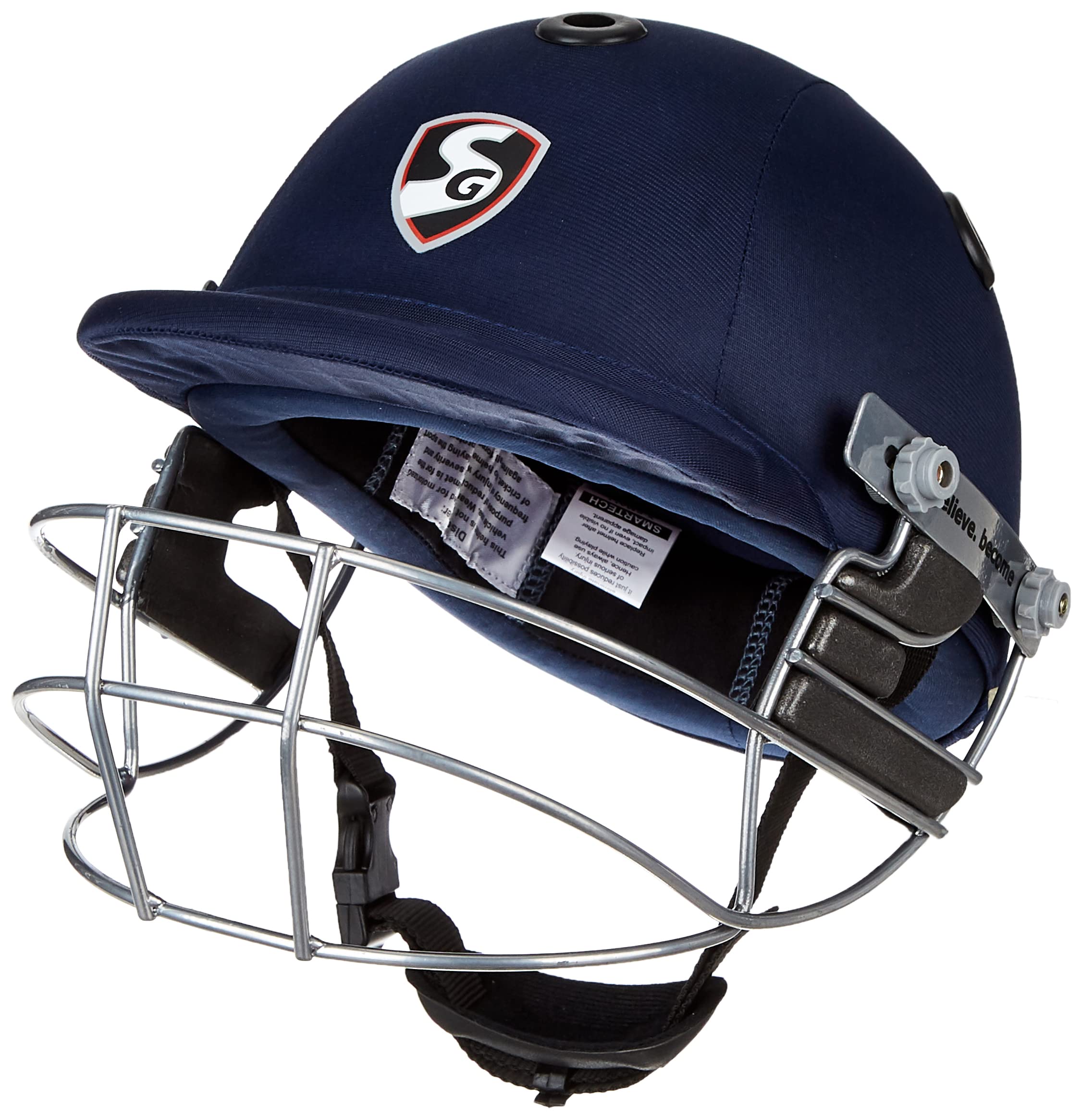 SG Smartech Cricket Helmet | Navy Blue | Size: Extra Small | For Men & Boys | Adjustable Steel Grill | Breathable inner padding | Lightweight (B082VSD3HB) Amazon Price History, Amazon Price Tracker