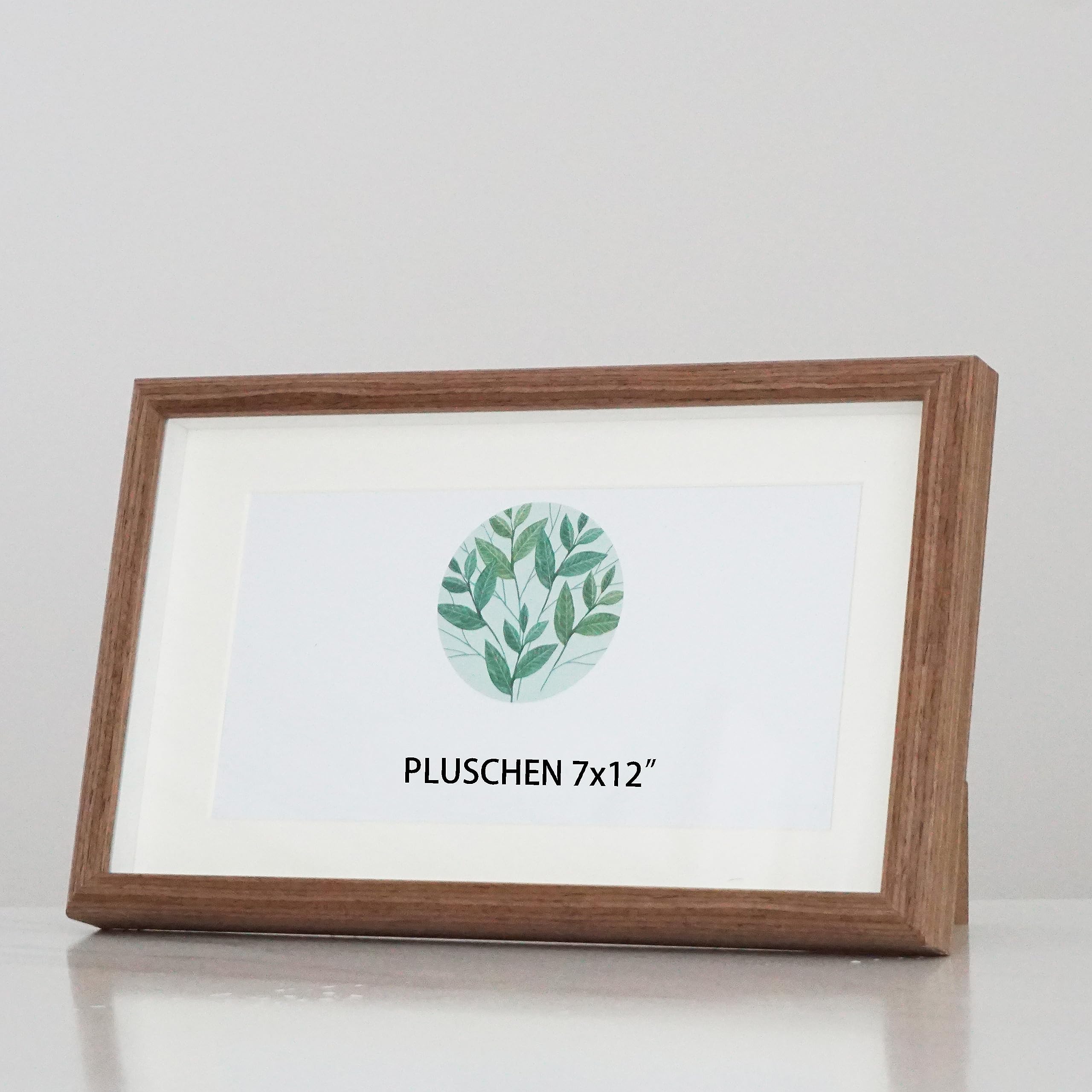 Amazon.com - PLUSCHEN 7x12 Wooden Photo Frame with 5x9 Mat Glass