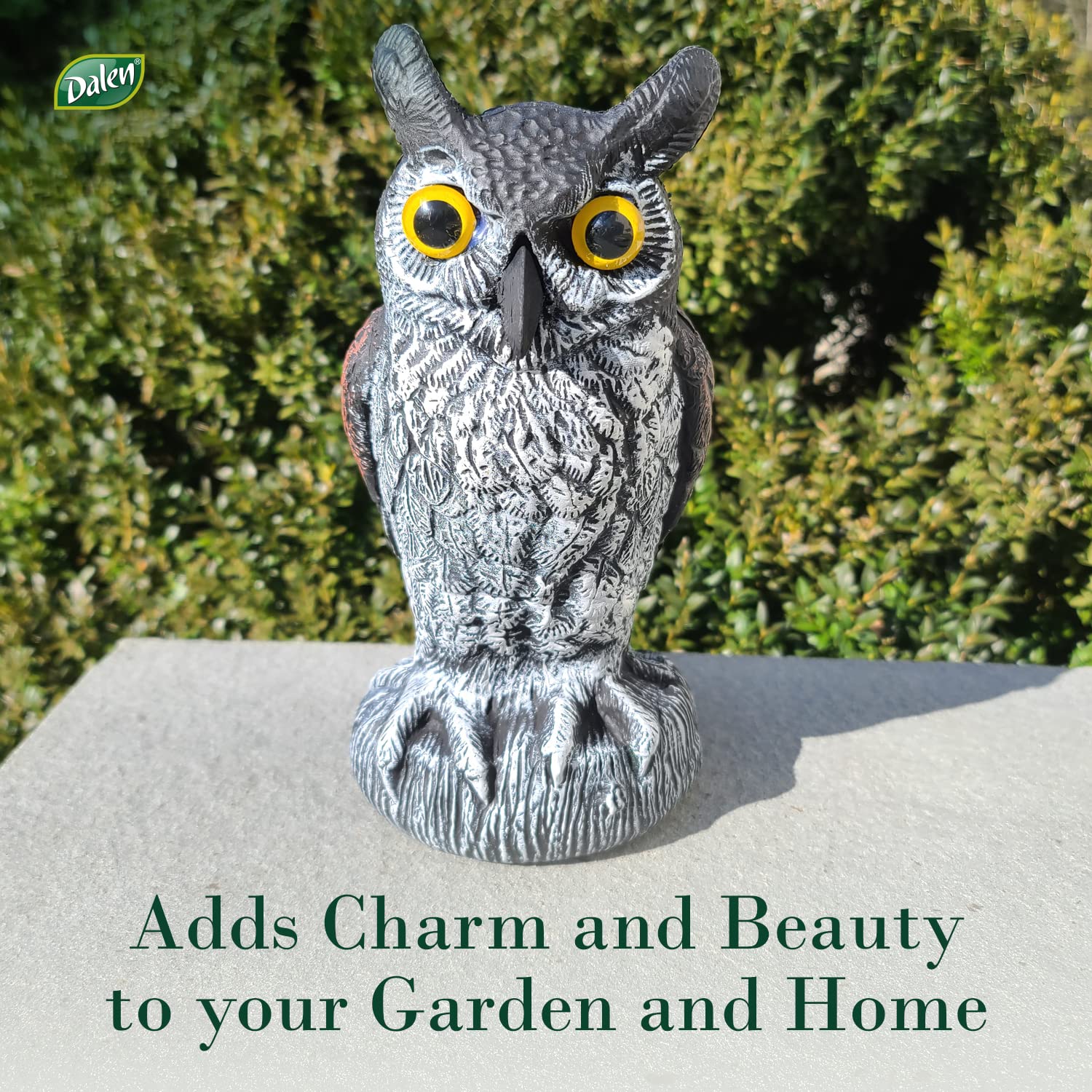 Dalen Fake Baby Owl Scarecrow Decoy - Keeps Birds Away from Gardens, Rooftops, and Patios - Provides Chemical-Free Pest Control - Safe and Humane, 10