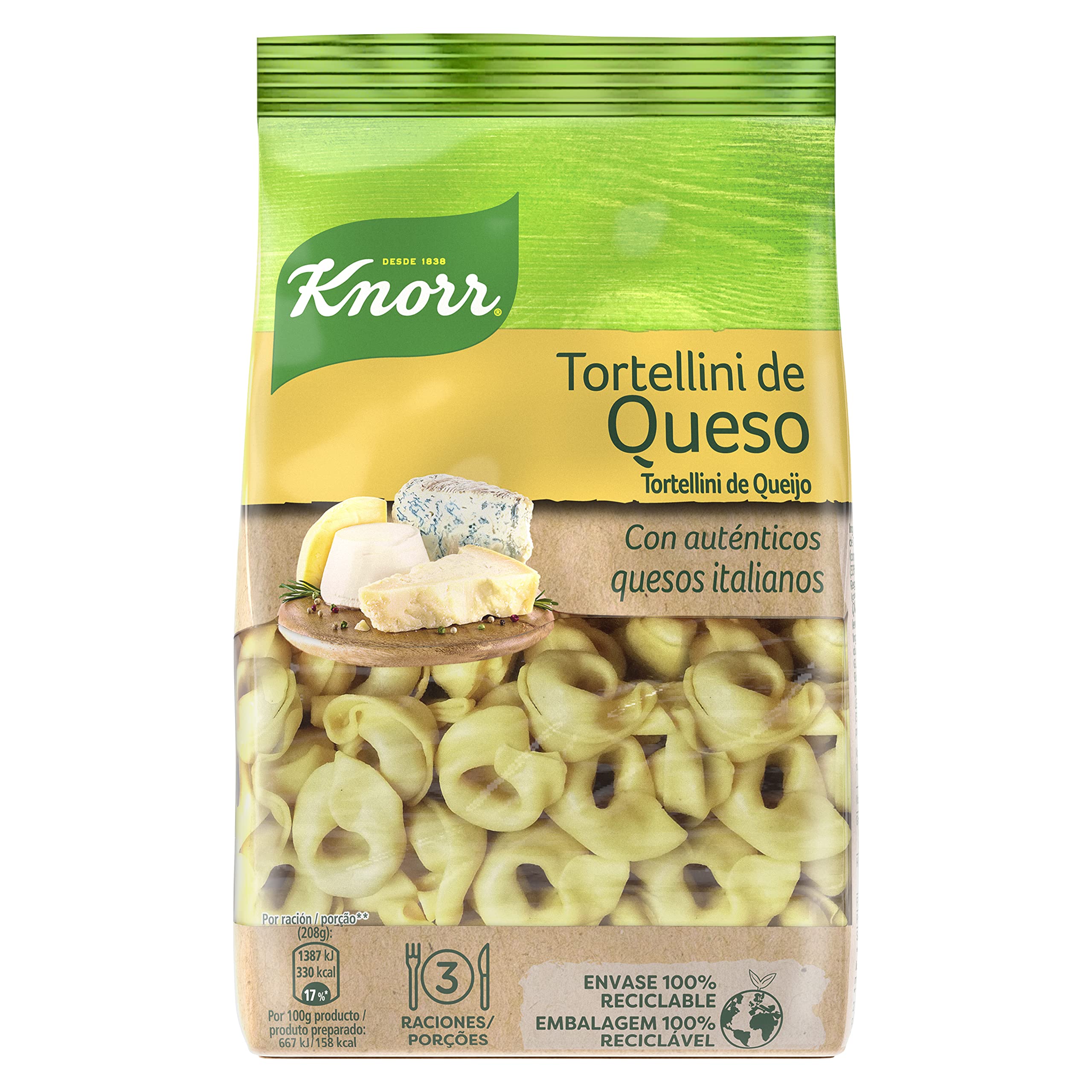 Knorr Pasta Rellena Tortellini de Queso 250g