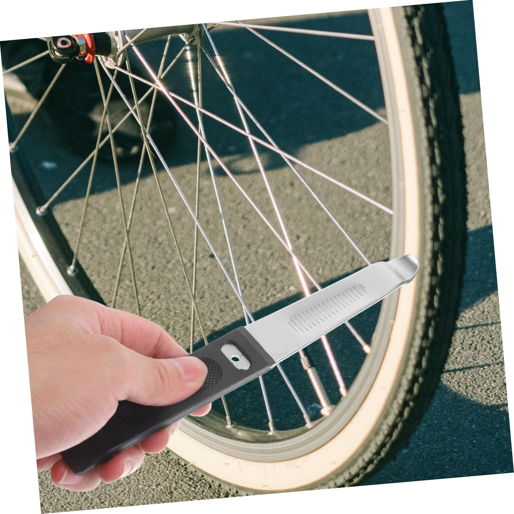 Hemobllo Outdoor Fahrrad Reifenheber Stahl Reifenwechsel und Reparaturwerkzeug für Fahrräder Leicht Tragbar Ergonomisch und Einfach zu Bedienen