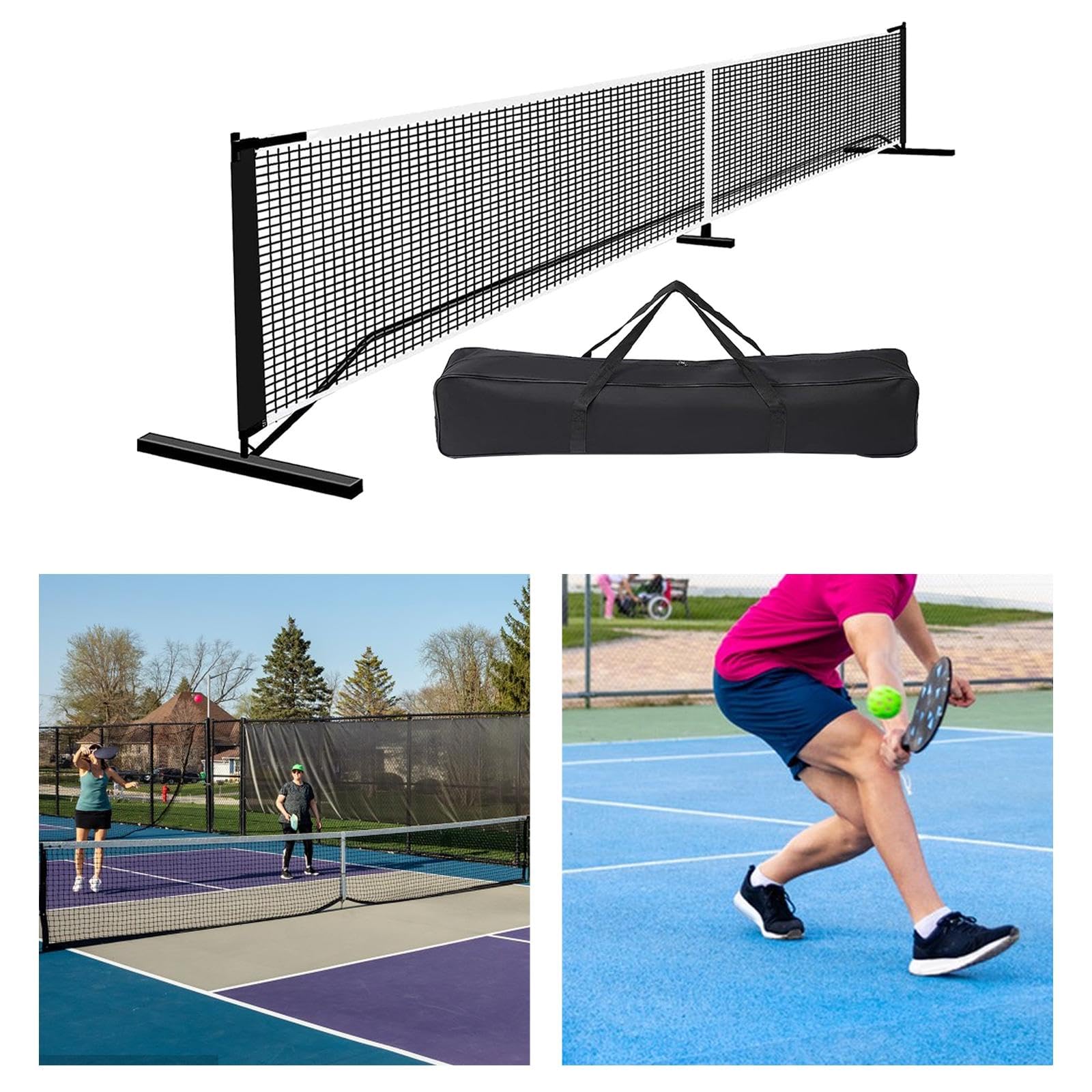 Amazon | ポータブルピックルボールネット テニスネット 取り外し可能
