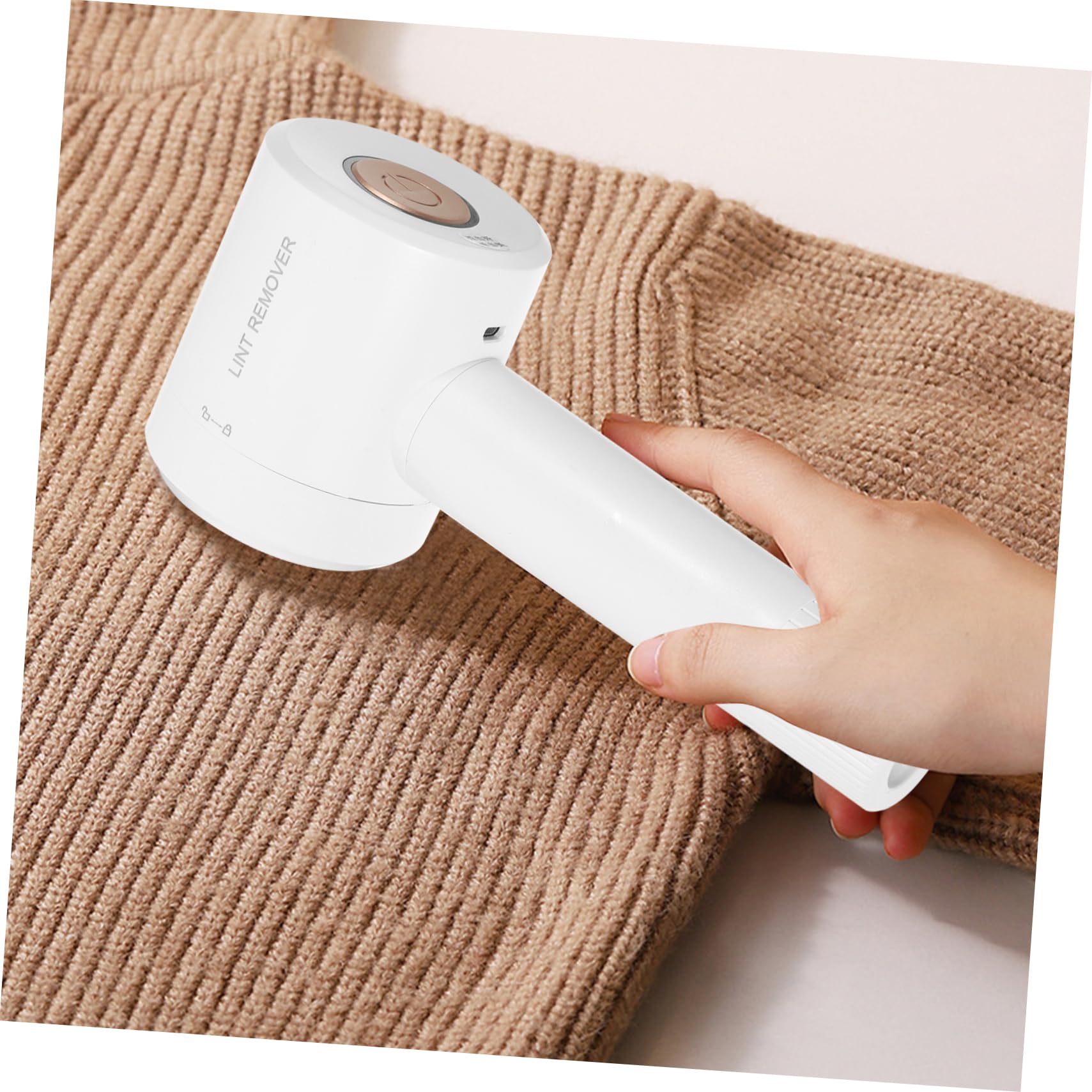 1juego Removedor De Eléctrico Usb Afeitadora De Ropa y Muebles Quitapelusas Portátil y Recargable Herramienta De Limpieza Para y Textiles Color Blanco