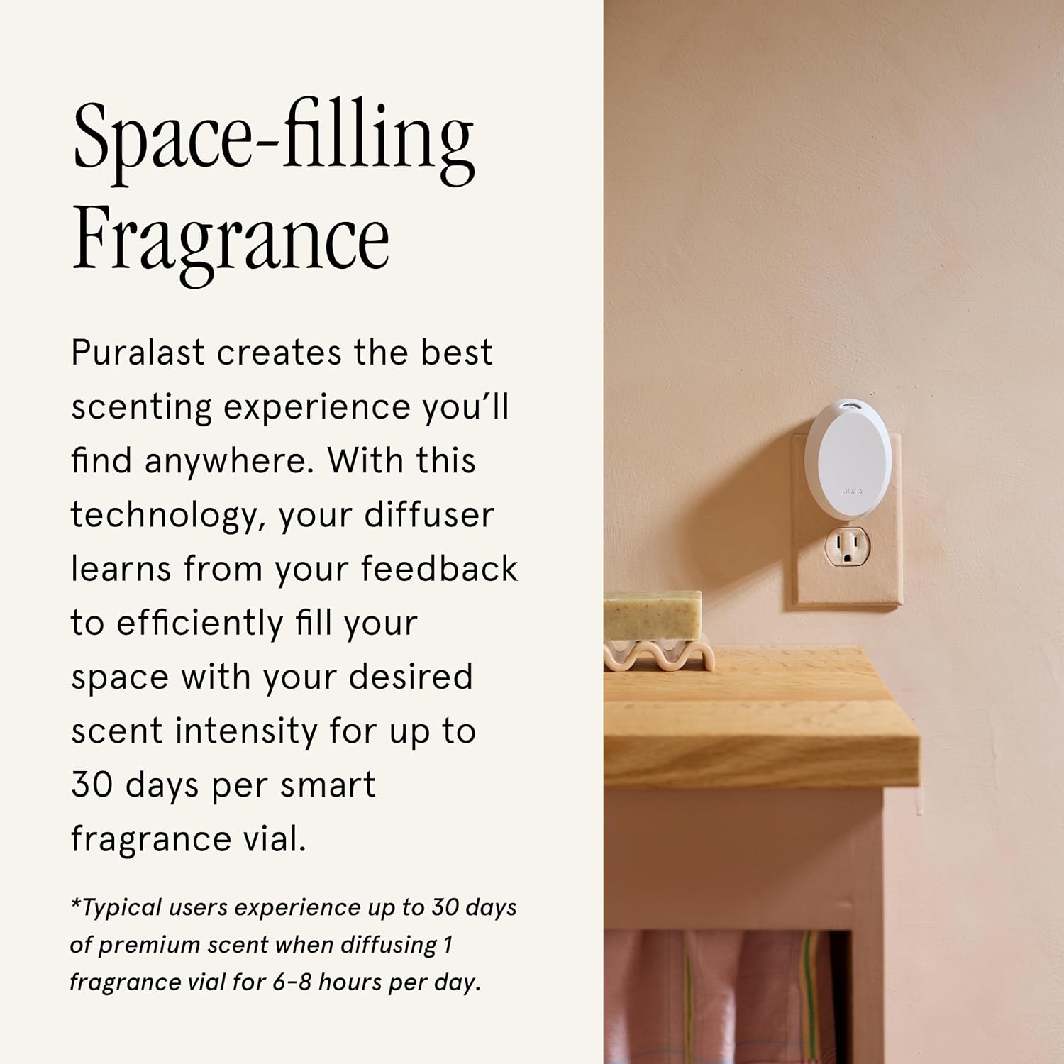 Pura Mini Smart Fragrance Diffuser for Small Spaces Adjustable Smart Home Device with LED Light & Automatic Vial Detection - Includes 1 Scent Refill; Lemon 6 81pHt5R2juL. AC SL1500