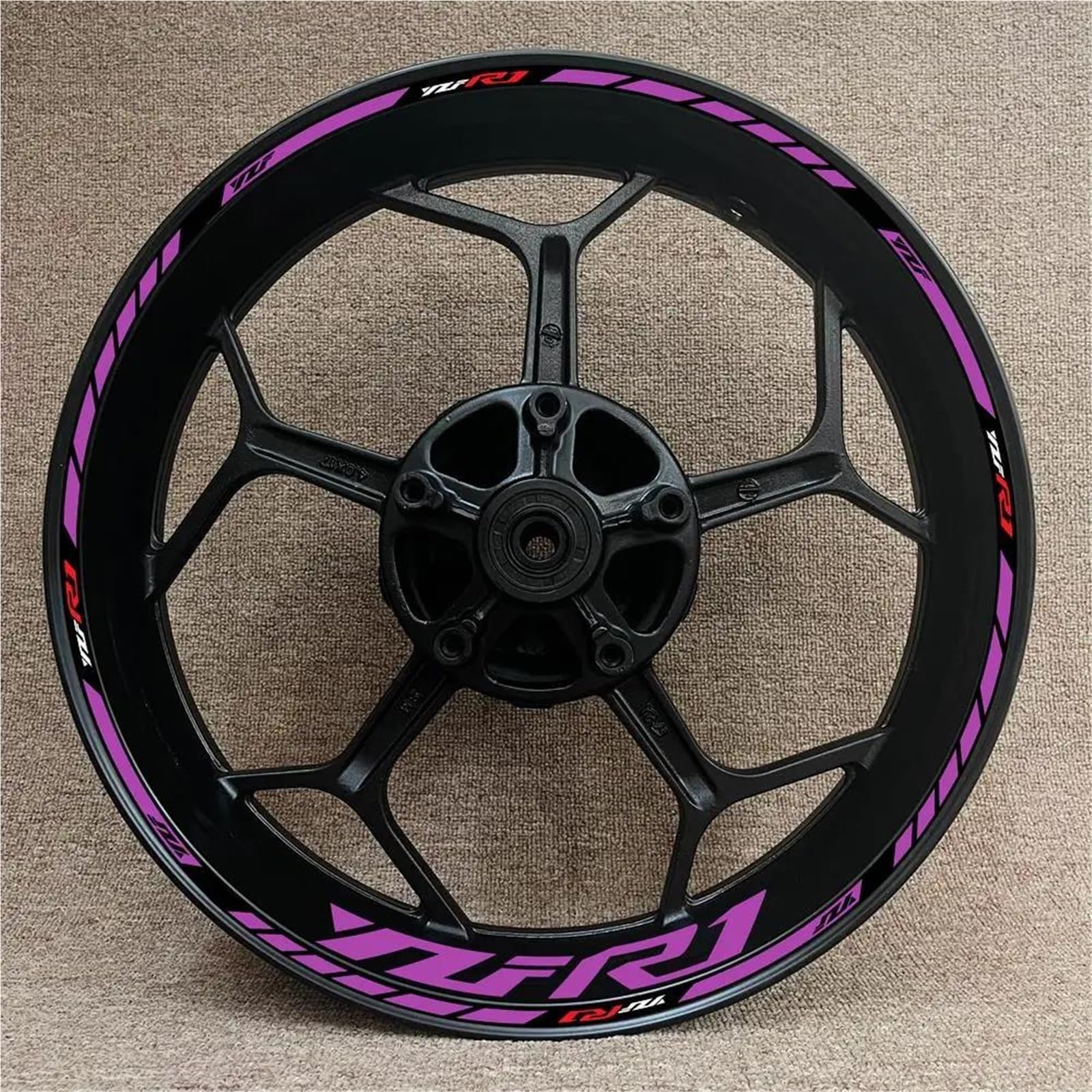 Motorrad-Radnabenaufkleber Motorrad-Felgenaufkleber Für Yamaha YZFR1 YZF R1 YZF-R1 Felgenaufkleber Felgenaufkleber Radnabenaufkleber Felgenrandaufkleber(Farbe 2)