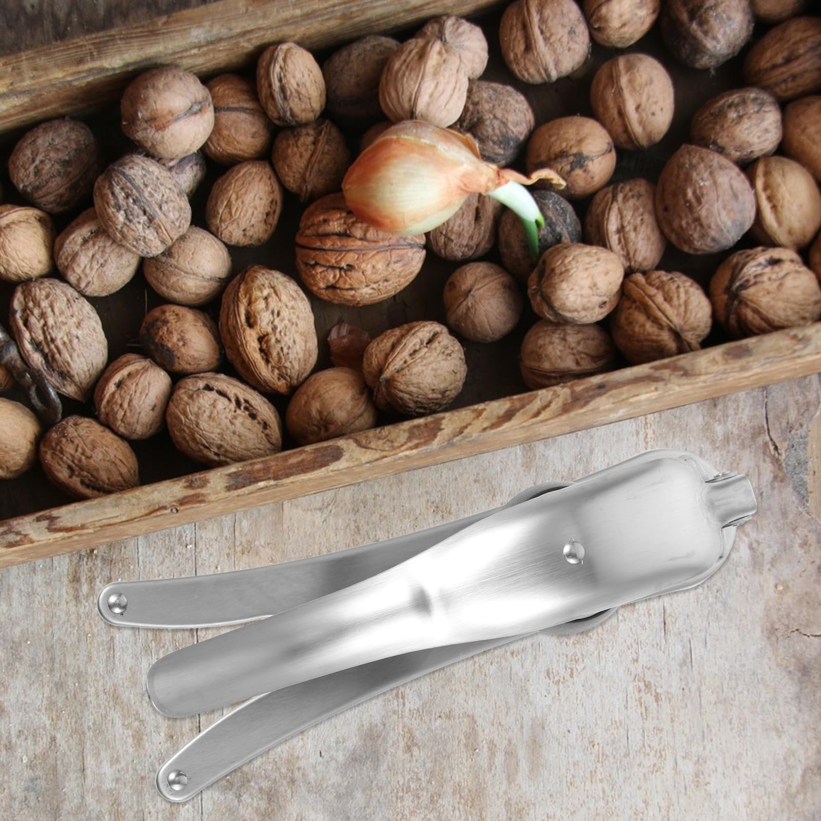 ibasenice Clip Ergonomica Argento in Inossidabile per e Castagne Alta Efficienza e Comfort per Cucina e Domestico