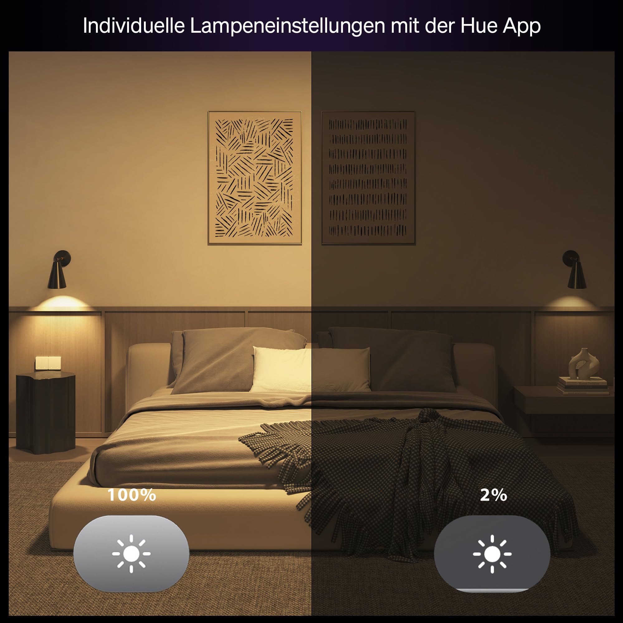 Philips Hue Essential Smart LED GU10 Spotlight, Weiß und Farbe, 345 lm Energiesparlampen, dimmbar, LED Leuchtmittel kompatibel mit Alexa, Google Assistant und Apple Home, 4er Pack