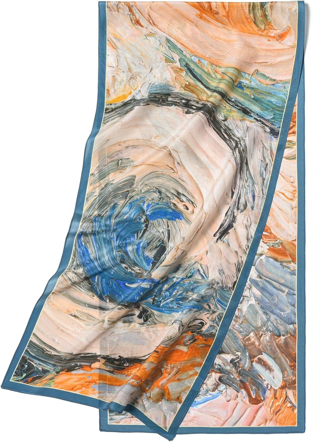 100% Mulberry Silk Women's 55”*14” Long Scarf Headscarf and Neck Scarf - Rectangular Hair Towel with Gift Packed - Image 2