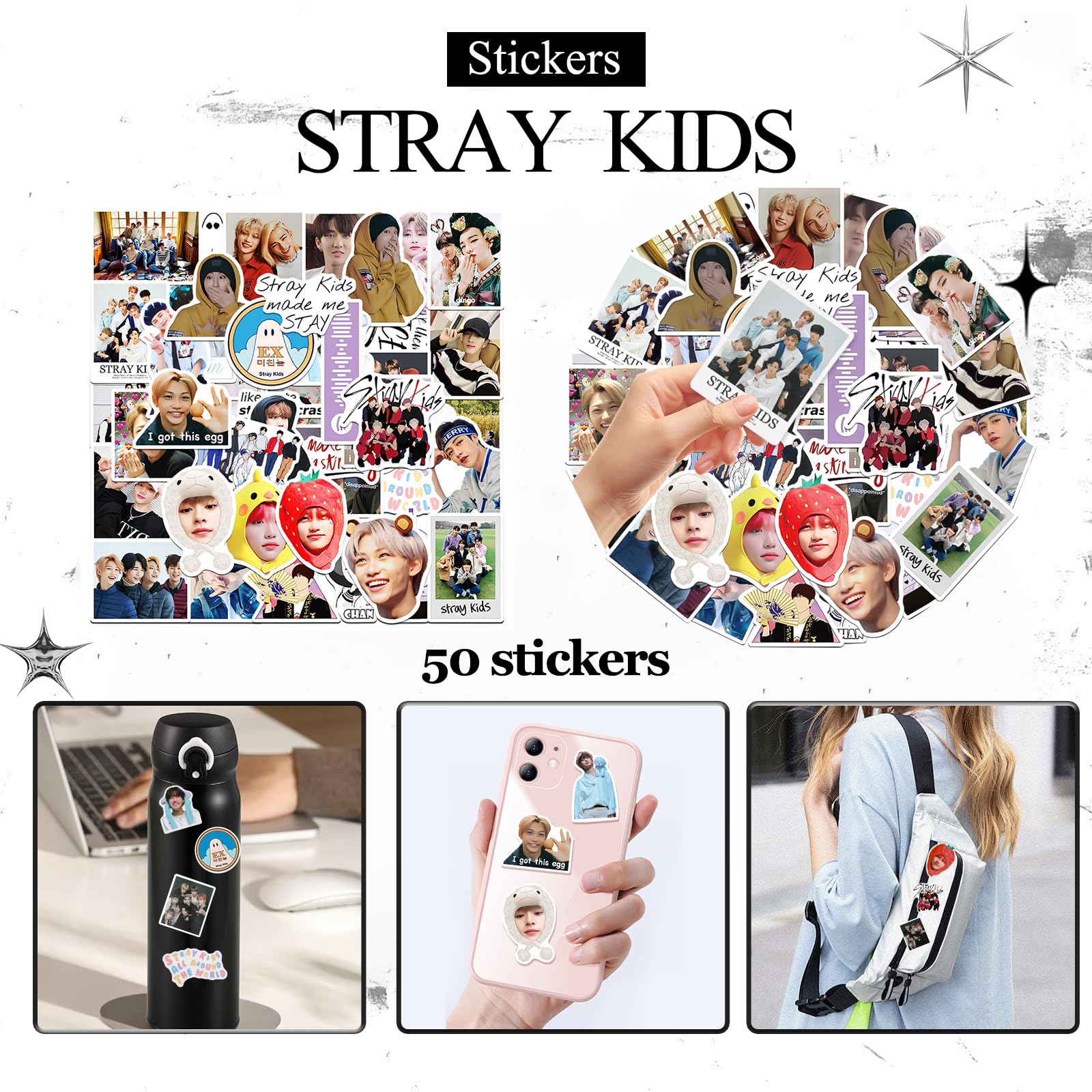 Japior Stray Kids Gifts Set,Including Drawstring Bag, 8 skzoo