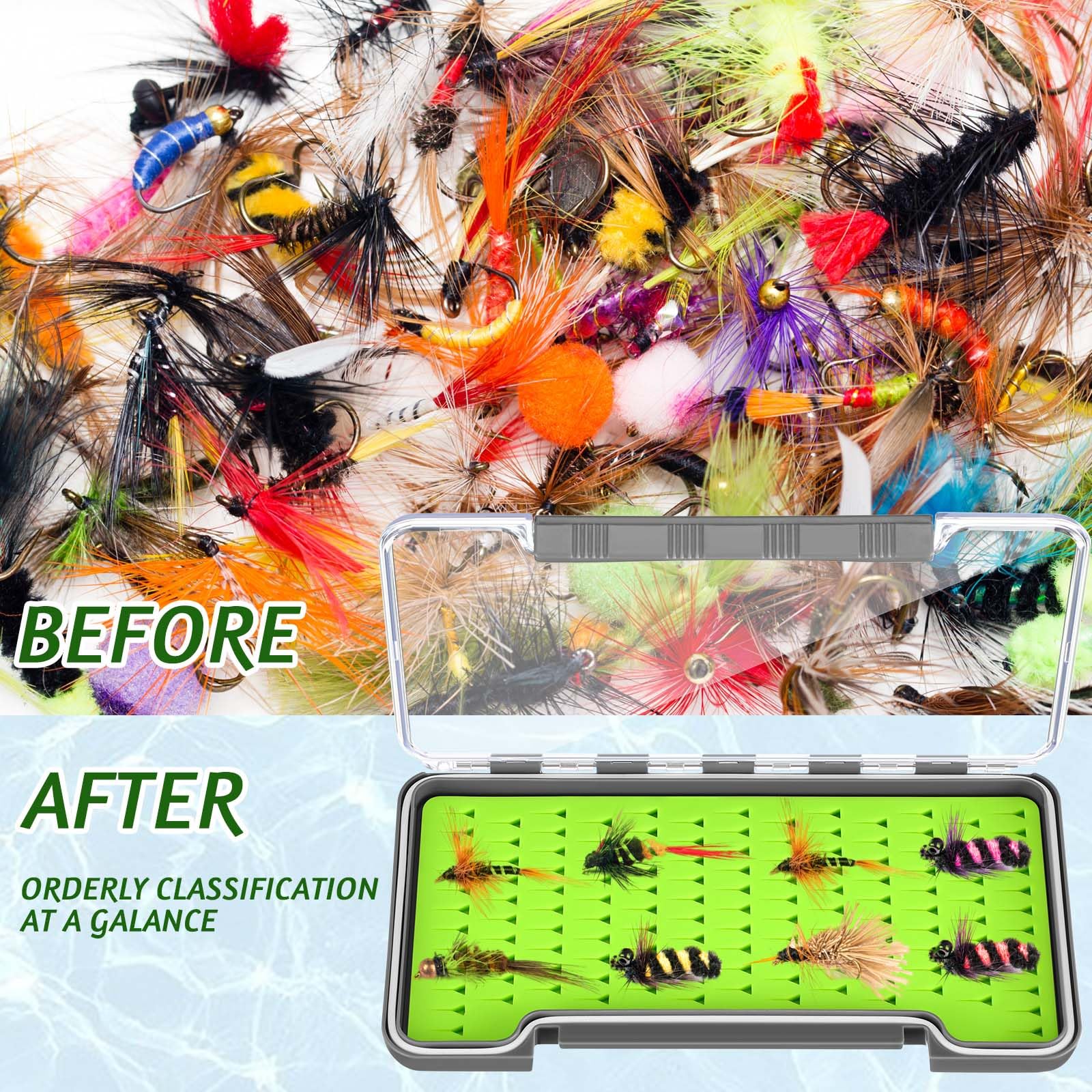 best fly tackle box Amazon.com: RoundFunny Fly Boxes for Fly Fishing Silicone Waterproof Fly  Fishing Box Super Slim Fly Fishing Tackle Trays Box Best Pocket Storage  Size 7.36
