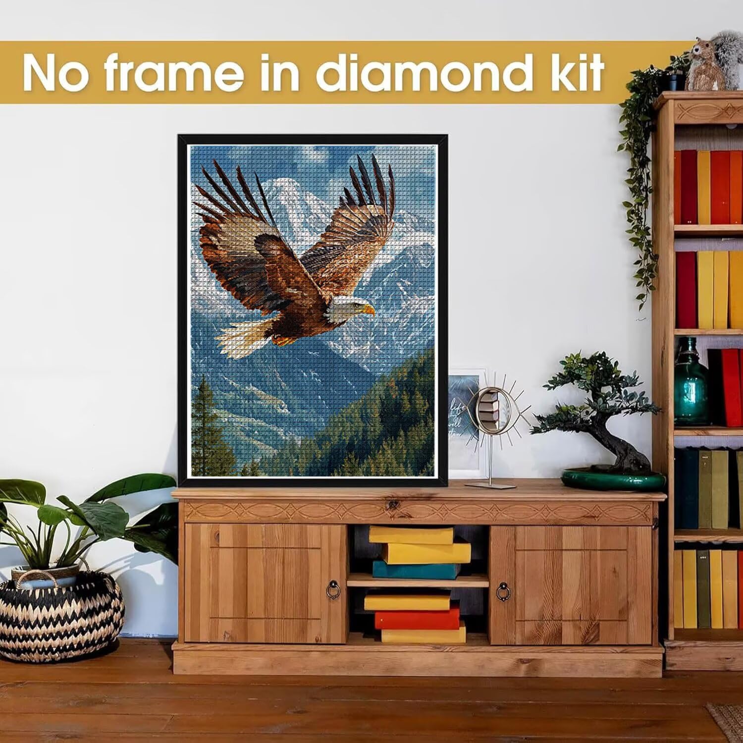 5D Diamond Painting Kit Vista dell' aquila, Pittura Diamante 80x110cm d-495 | Diamond Painting, Pittura Diamante per Adulti e Bambini, Kit DIY Punto Croce per Decorazione Murale la casa - Regalo