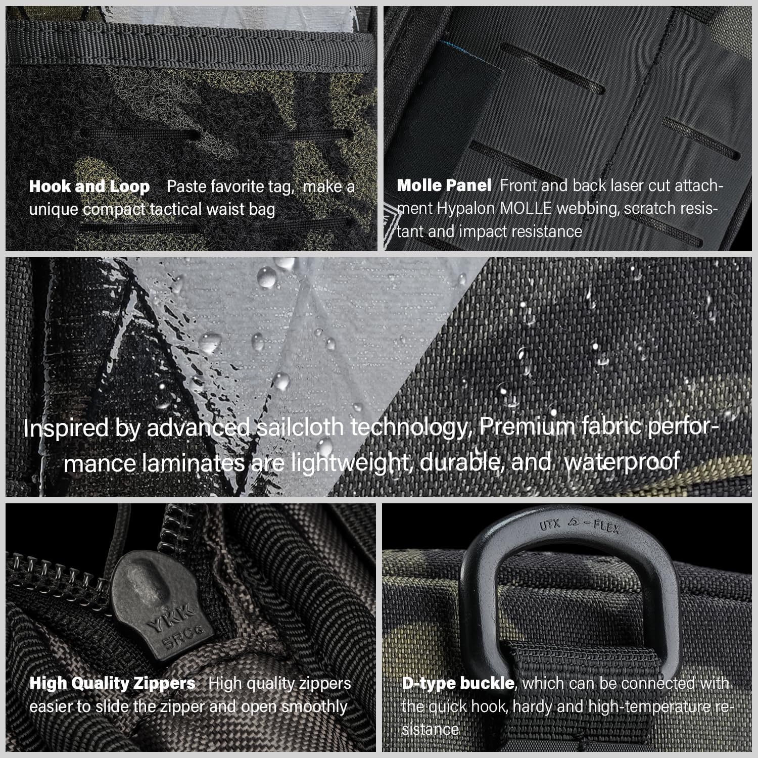 TACTICAL GEEK Molle EDC Pochette de taille compacte, multi-usages, organiseur de petits objets