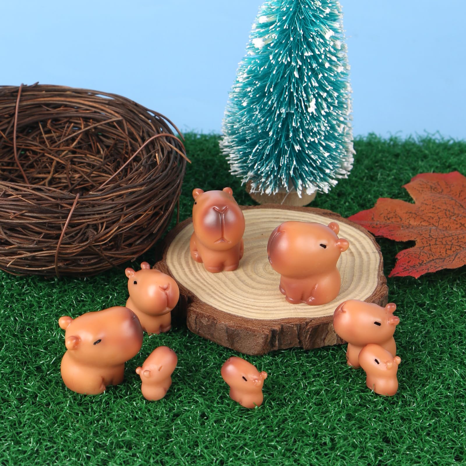 17 Figurines Mini Capybara En Résine – Déco De Gâteau, Jardin, Maison De Poupée, Micro-paysage