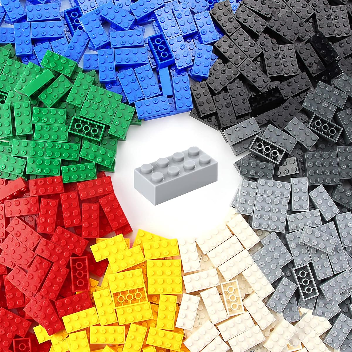 2x4 Bricks 320 Pieces Multicolored Basic Parts Accessories Bulk Block | Building kit Creative Play Set Blocks Toy Compatible with 3001 Major Brands (8 Mixed Color)