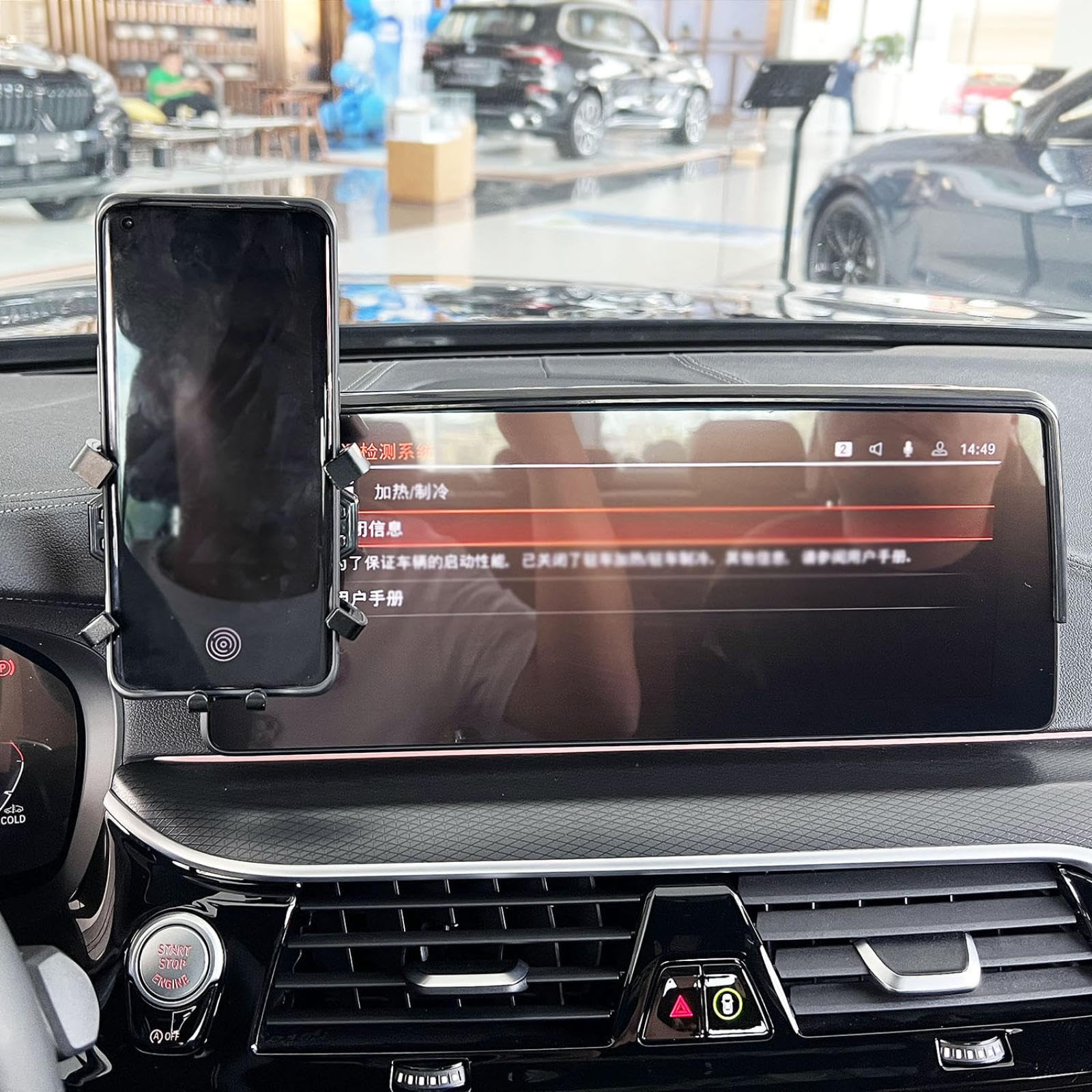 Soporte Móvil Coche para BMW Serie 6 GT G32 2021-2023, Soporte para teléfono de Coche Pantalla Multimedia Base Fija Soportes para teléfono móvil no Aptos para Volante a la Derecha