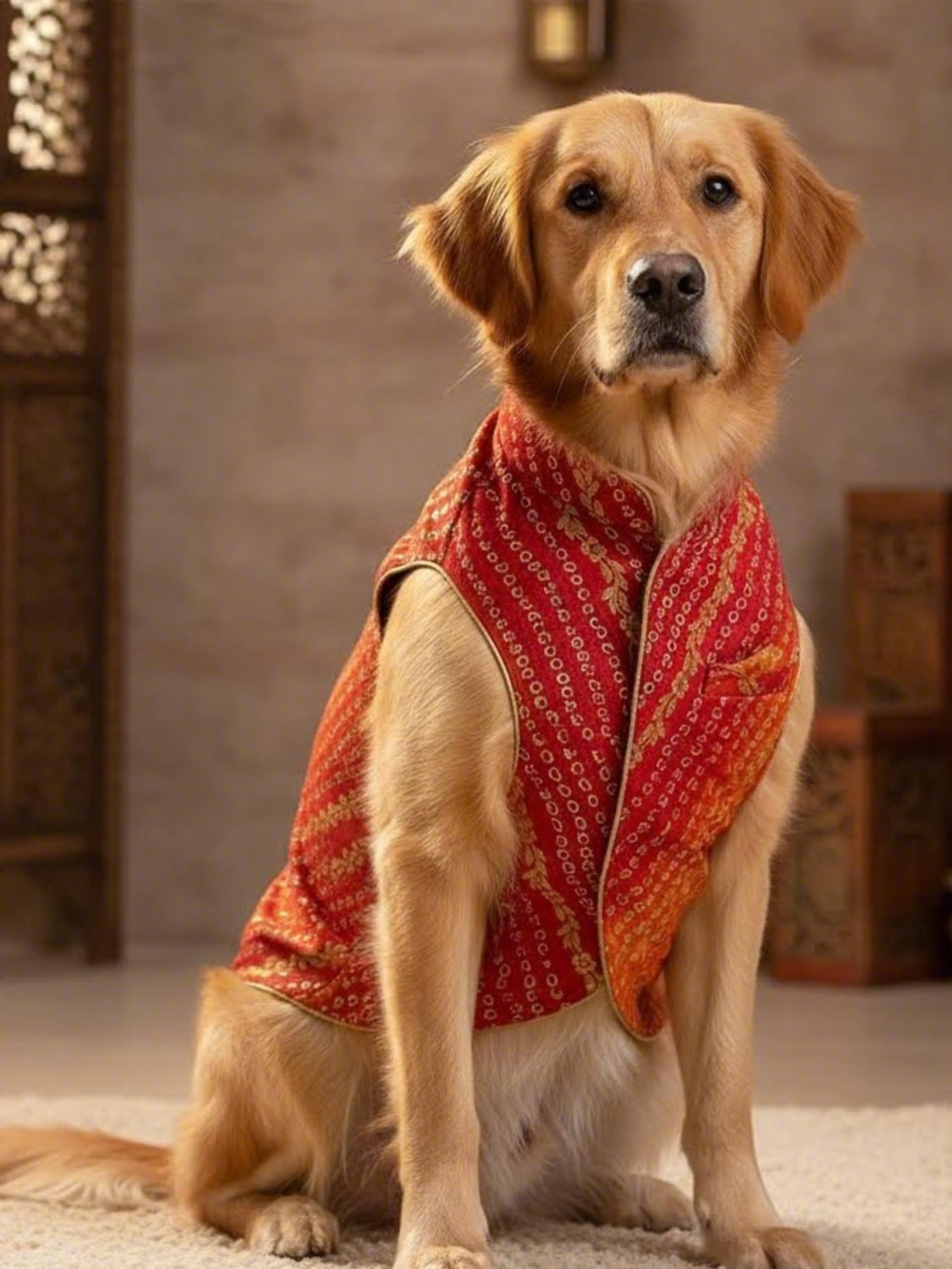 dog sherwani for dogs – premium festive indian ethnic wear for pets | designer dog kurta jacket for weddings, diwali, celebrations | comfortable adjustable fit (xxl)