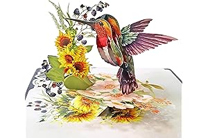 CUTPOPUP Hummingbird Birthday Card Pop Up 3D Greeting Card