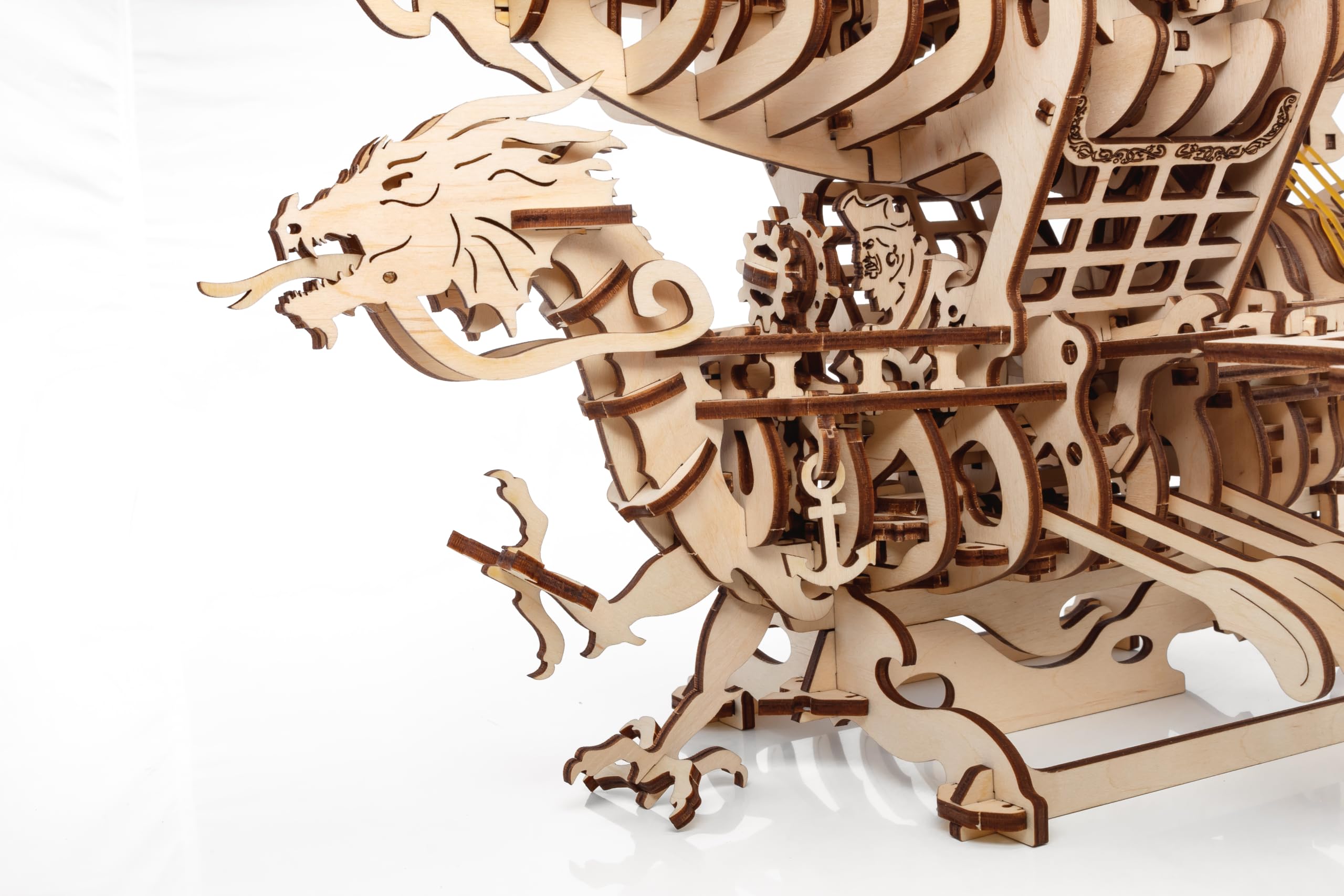 EWA Eco-Wood-Art - Drewniane puzzle 3D dla młodzieży i dorosłych – HIMMELSLORD – zestaw do samodzielnego montażu, nie wymaga kleju – 388 sztuk