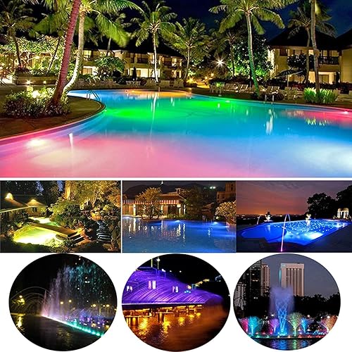 Miniatura 3 de 12V 15W Cambio de Color Piscina Luz Estanque Luz Subacuática -7Colors+2Color Cambio Modos RGB Piscina Luces para Piscina Inground ACDC IP68