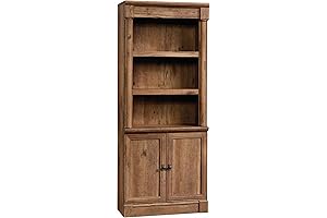 Vintage Bookshelf with Doors and Shelves