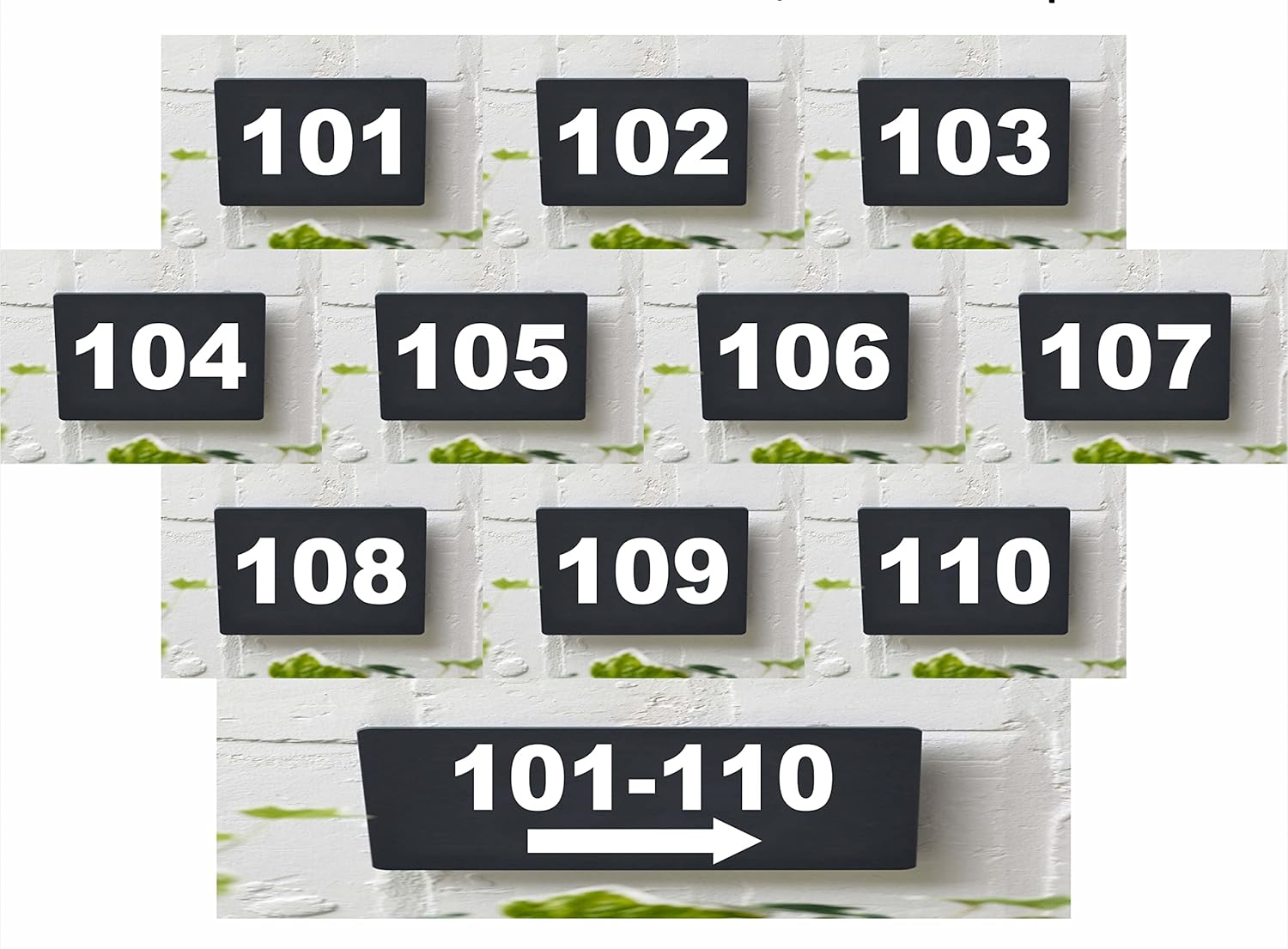 Buy Number Plate 101 110 , Combo pack 11 Number Plate Room, Hotel