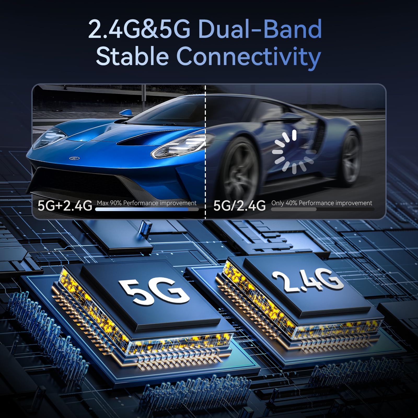 PWAYTEK Transmisor y Receptor HDMI inalámbrico con decodificación 4K, Salida 1080P, Alcance de 164 pies, Doble Banda 2.4G/5G; para PC, portátiles, TV y proyectores; Plug & Play (Negro 4K)