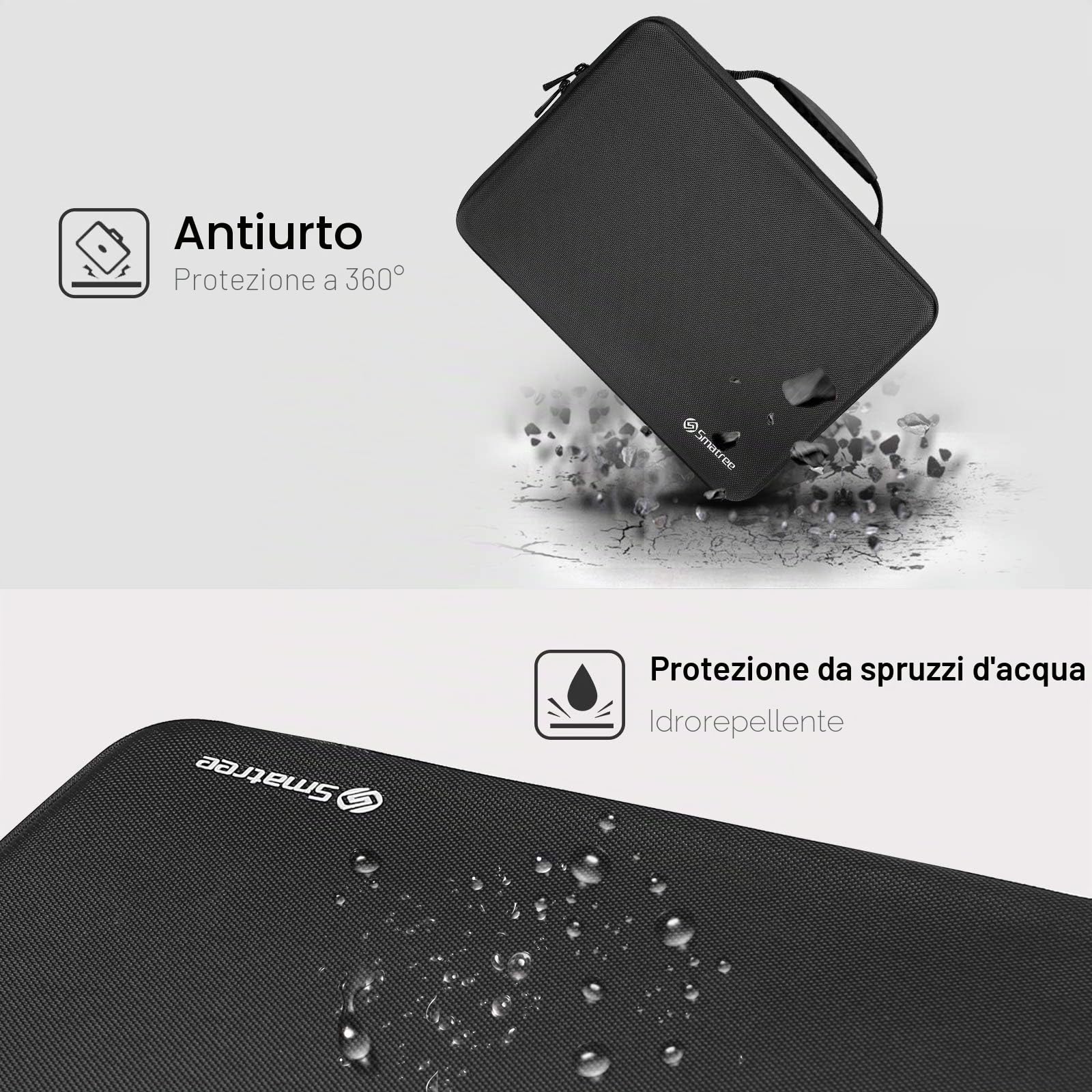 Smatree 15,6 pollici Laptop Briefcase compatibile con Samsung Galaxy Book2 Pro 360 / Book Pro 360 15,6 pollici, super protezione e antiurto Custodia rigida con scomparto organizzatore accessori
