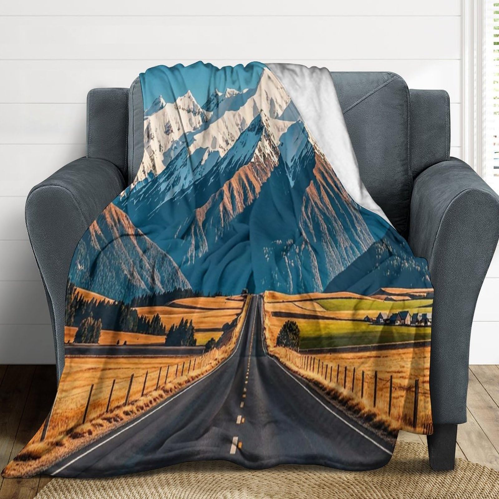 Couverture alpine haut de gamme en flanelle douce pour lit et canapé