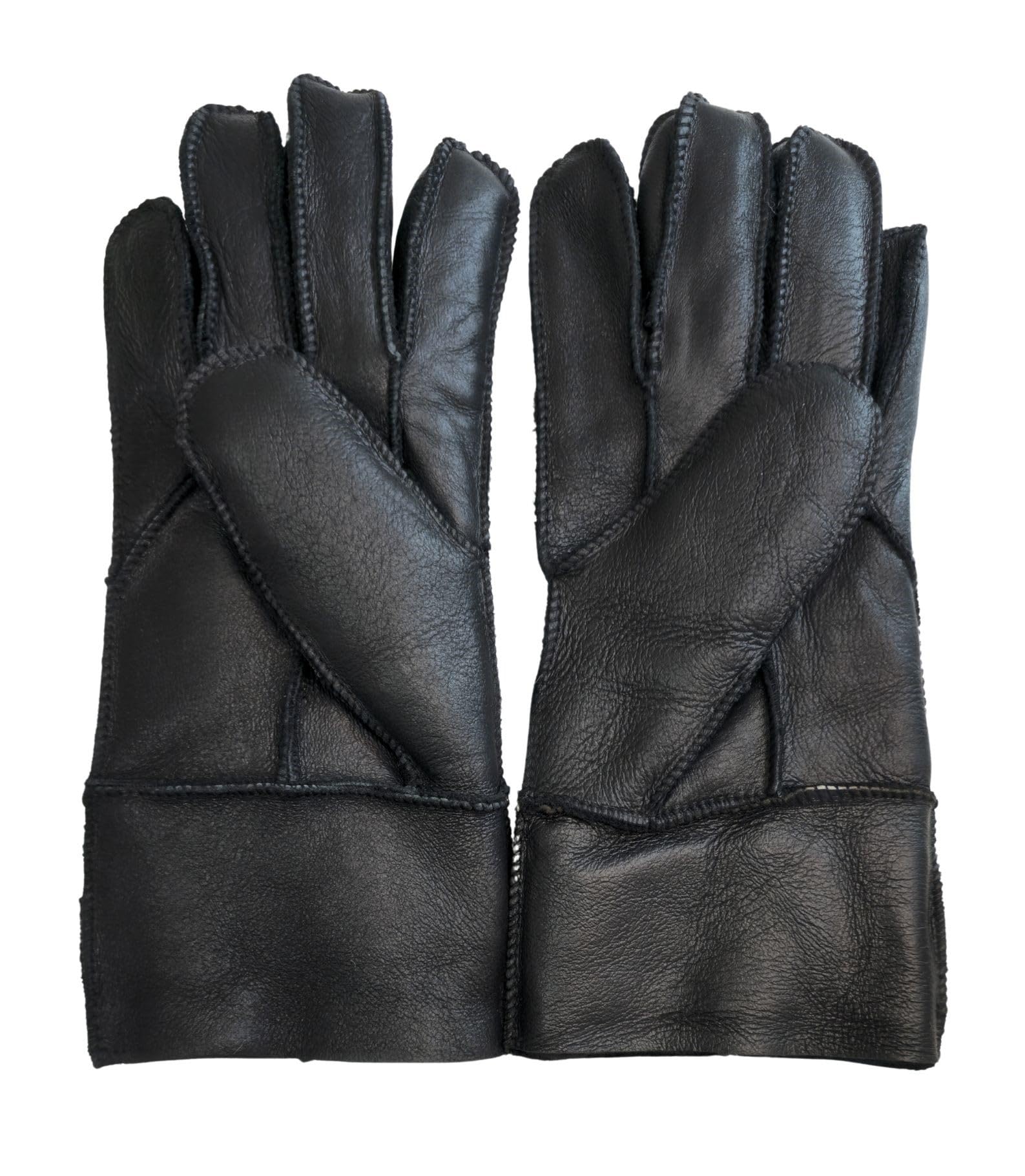 Infinity Leather Unisex-Handschuhe aus Schafsleder mit Roll-Up/Down-Manschette