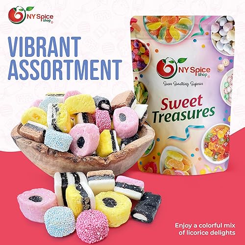Miniatura 2 de NY Spice Shop Dulces de regaliz Allsorts - 1 libra de regaliz Allsorts - Surtido de dulces de regaliz - Caramelo de regaliz de chocolate - Caramelo