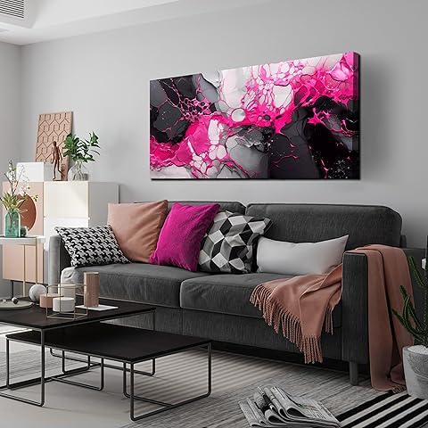Abstract Canvas Wall Art - Bedroom Wall Art for Girls - Modern Living Room Wall Dec...