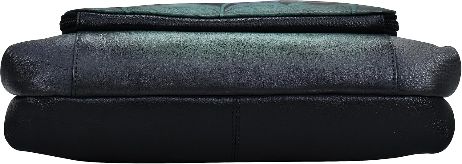 Anna by Anuschka womens Women's Hand-painted Genuine Leather Crossbody Organizer - Image 6