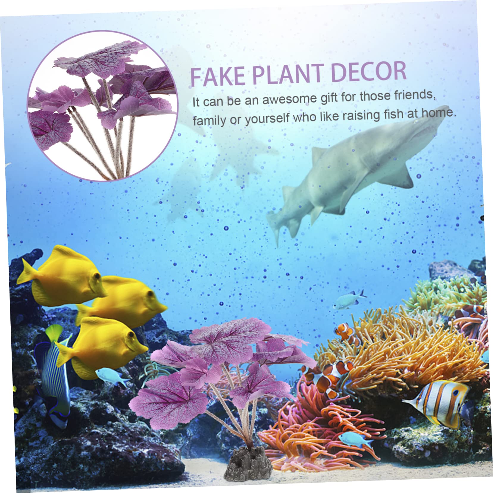 Yardwe 3 Pièces Aquarium Aménagement Paysager Plantes d'eau Aquarium Eau Fausse Plante Ornements D'Aquarium Fausse Planta Décoration D'Aquarium en Plastique Plantes d'eau