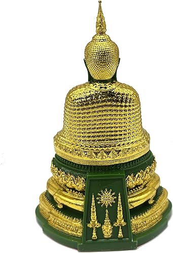 Miniatura 7 de BUDDHO Estatua de Buda de esmeralda de diseño realista de rodilla a rodilla, 2 pulgadas de alto, 6 pulgadas de alto, estatua de Buda tailandés de