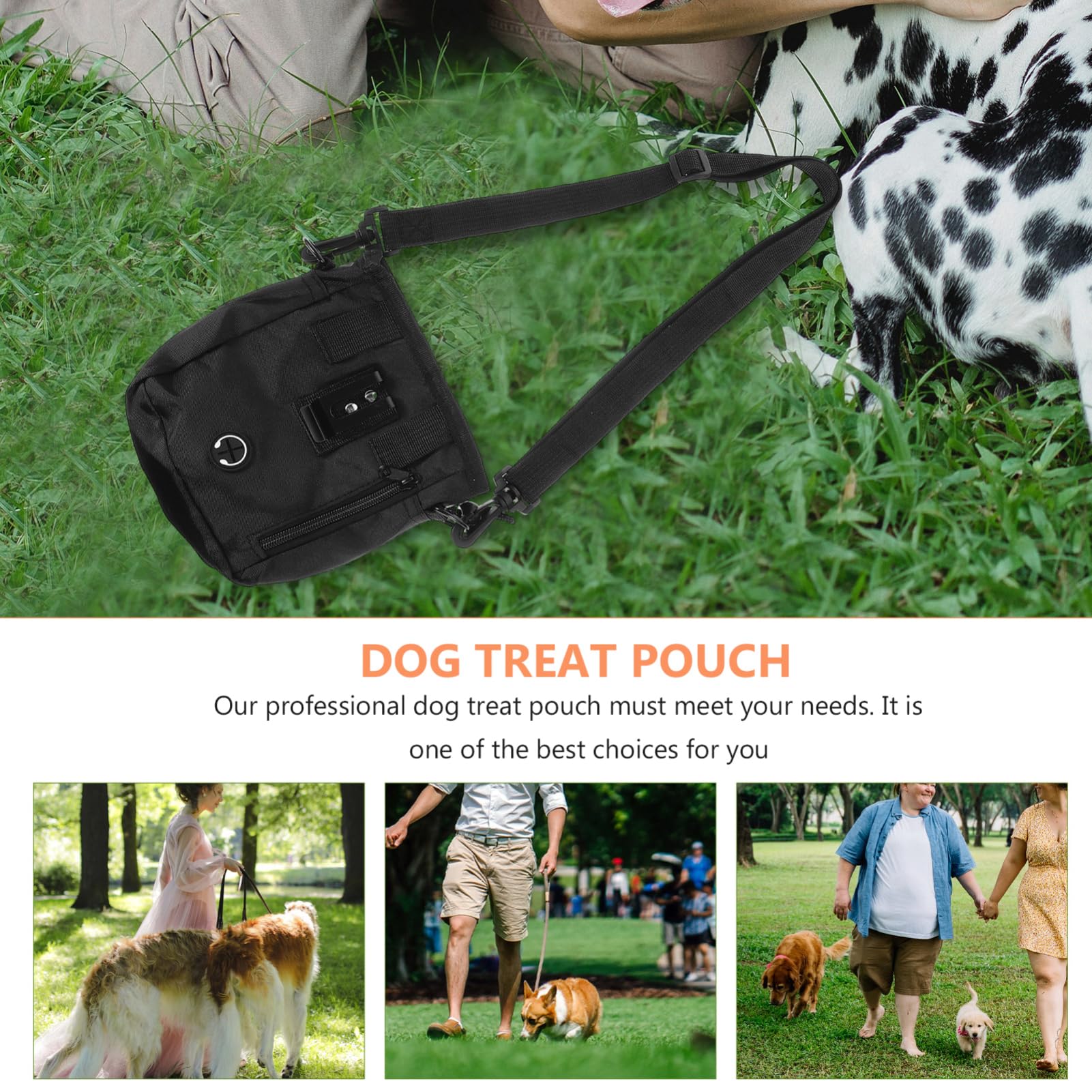 Happyyami Hunde Snackbeutel mit Hüftgurt und Tragegurt für Leckerlis Trainingsbeutel für Hundesnacks und Spielzeug aus Hochwertigen Materialien
