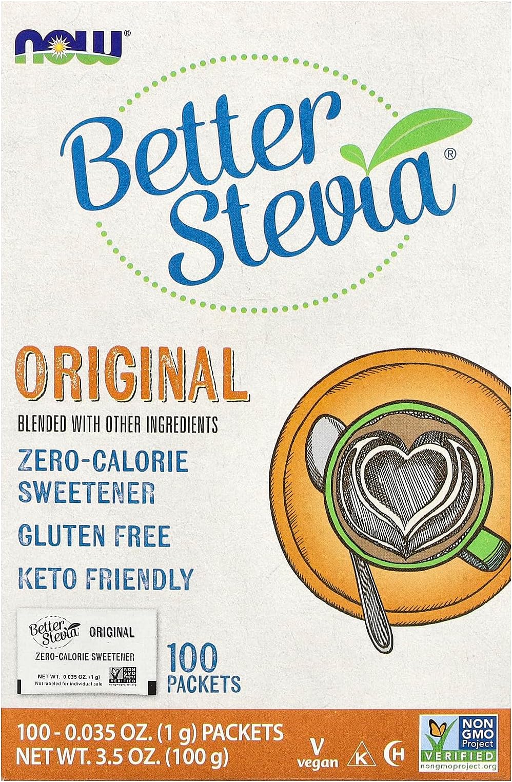 Stevia Extract Packets - 100 Packets/Box